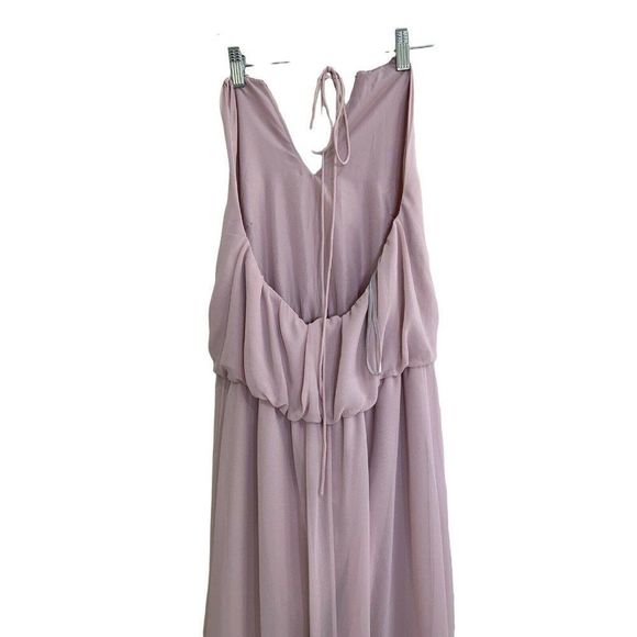 Wtoo 307 Size 6 Rose Bridesmaid Wedding Dress gown maxi chiffon halter 5670 - Picture 5 of 8